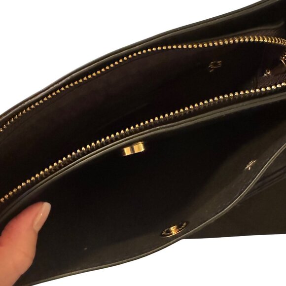 2- Ah Dorned Black Faux Leather Crossbody Bag Aztec Strap NWT - Picture 15 of 16